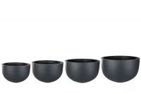 Bowl set of 4 Alina black D55 H36