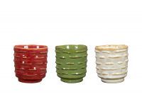 Crate pot Peggy 112pc colour D53x34 H34 3 assorted