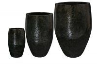 Pot tall set of 3 Thom black D62 H88