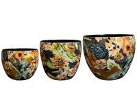 Pot set of 3 Berry blue D21 H16