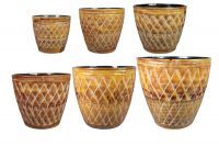 Pot set of 6 Caisa terra D49 H46