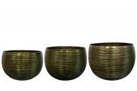 Pot set of 3 Elise green D44 H31