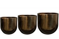 Pot set of 3 Thijs gold D36 H34