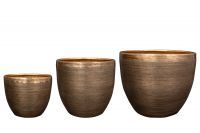 Pot set of 3 Rowen gold D21 H16