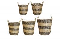 Pot set of 5 Lizzy black D40 H40