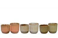 Pot Herma colour D15x7 H8 3 assorted