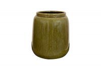Pot tall Nine olive green D21 H23