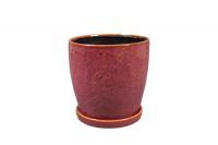 Pot+saucer Vivi cherry D17 H16