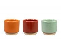Pot Annika colour D7 H6 3 assorted
