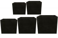 Pot set of 5 Maud black D52 H48