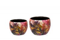 Pot set of 2 Sweet magnolia D9 H7