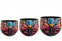 Pot set of 3 Streetart lovepaint D33 H28