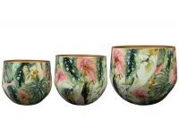 Pot set of 3 Monstera mystery D33 H28