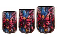 Pot set of 3 Streetart lovepaint D58 H78